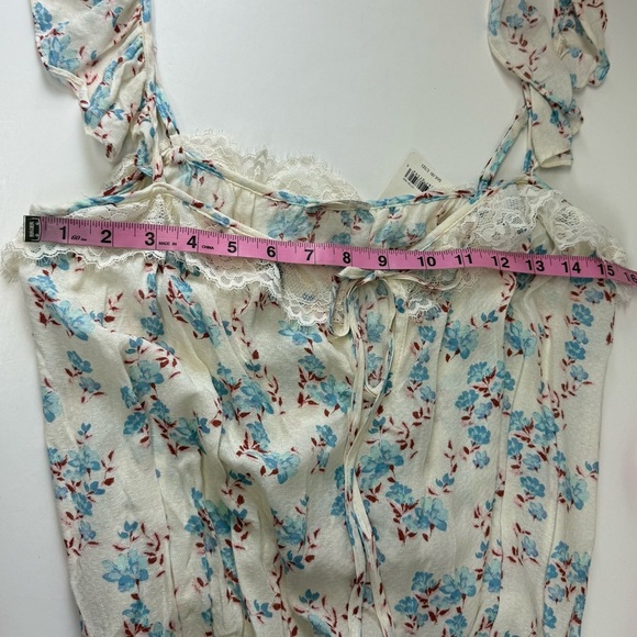 Intimately Free People Bodysuit Womens Size Small Cream Floral Take it Away NWT - Picture 11 of 13